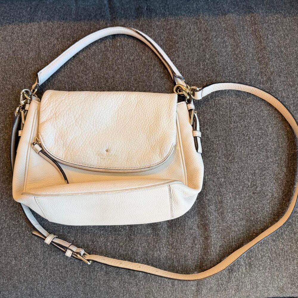 kate spade Cream Leather Shoulder Bag
